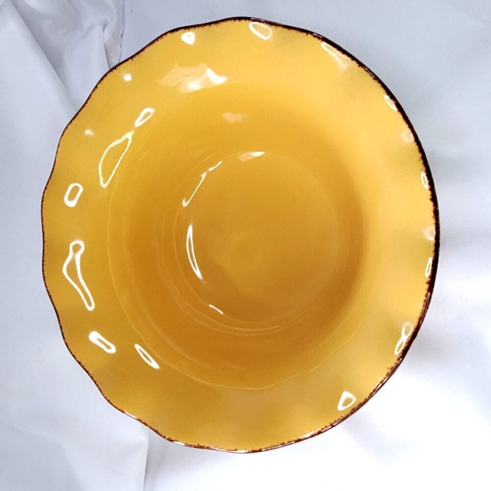 Village Collection Dijon by Park Designs Scalloped Serving Bowl 10" Diameter - Picture 7 of 8